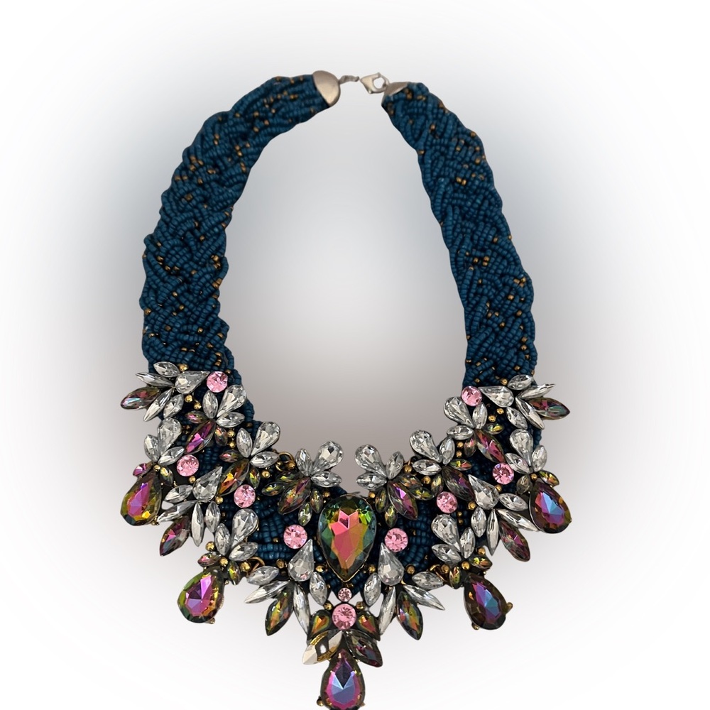 Colorful Beaded Statement Necklace - Picture 2 of 3